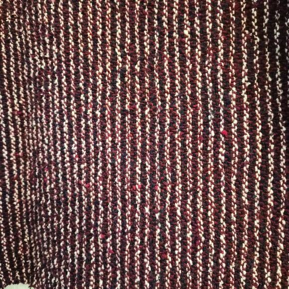 Unisex Blanket Sweater Baja Hoodie Poncho: Beautiful Maroon & Navy Blue: XXS - Picture 4 of 4